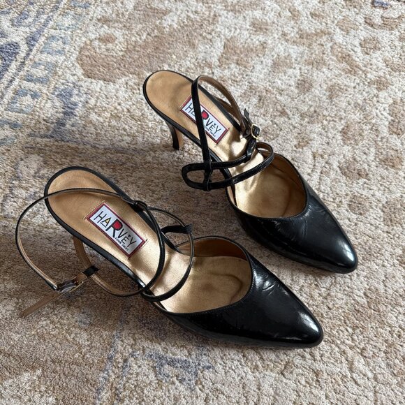 SIZE 8 VINTAGE 90S STRAPPY HEELS - Picture 1 of 4